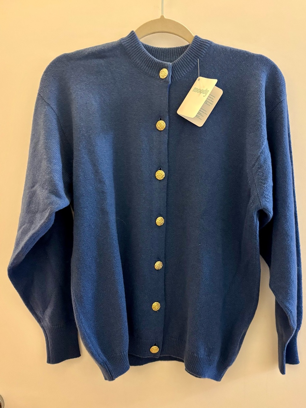 Vintage John Moody 100% Scottish Cashmere Cardigan M